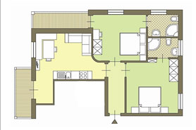 Der Grundriss der Ferienwohnung